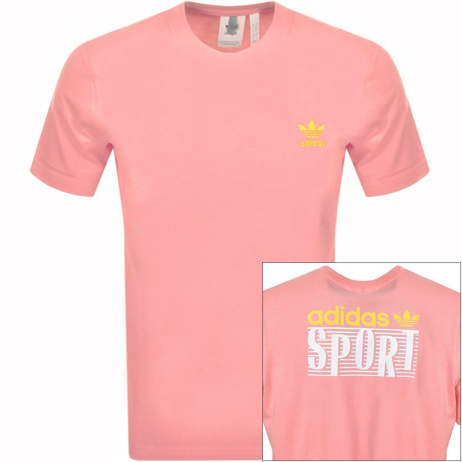 Alternative Image for Productadidas Originals Multi Fade Logo T Shirt Pink1